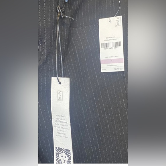 Anne Klein Skinny Ankle Pinstripe 6 NWT - Picture 5 of 6